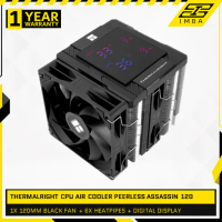 THERMALRIGHT CPU AIR COOLER PEERLESS ASSASSIN 120 DIGITAL DUAL TOWER (1X 120MM BLACK FAN  + 6X HEATP