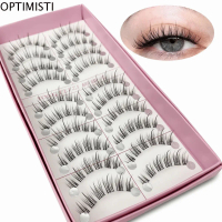10 cặp Mới Chồn 3D Mi giả Mỏng manh Làm thủ công Lông mi Khối lượng Tự nhiên Trang điểm nối mi