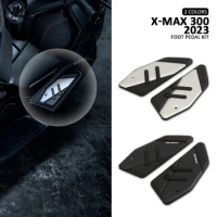 New Footpads XMAX125 XMAX250 XMAX300 XMAX400 Front Rear Pegs Plate Pedal Skid proof Footrest For Yamaha X-MAX 125 250 300 400