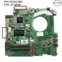 Refurbished 17.3" Inch For HP 17-F Laptop Motherboard With I7-4510 CPU DDR3 767412-001 767412-501 767412-601 DAY11AMB6E0