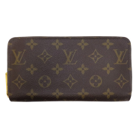 【二手名牌BRAND OFF】HERMES 愛馬仕 【再降價】 棕色 原花 帆布 Zippy Wallet 拉鍊長錢包 M42616