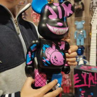 Bearbrick 400% JINX Wang Sicong same style BE@RBRICK 28cm trendy toy gift doll hand-made joint rotation with sound