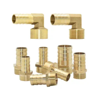 Brass 1/2 3/4 inch Male Female Thread To 14/16/19mm Barb Connector Elbow Copper Hose Coupler Fittings Water Pipe Adapter