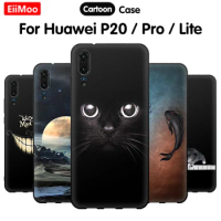 EiiMoo Phone Cover For Huawei P20 Lite Case Soft Silicone 3D Fashion Print Cartoon Back Cover For Huawei P20 Pro P20Lite P20Pro