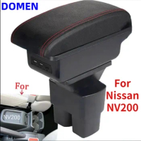For Nissan NV200 Armrest box Retrofit parts Interior details Car Armrest Storage box Car Accessories USB
