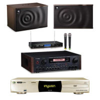 【音圓】S-2001 N2-150+AK-9980A+TR-9688+JBL MK08(點歌機4TB+擴大機+無線麥克風+喇叭)