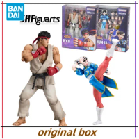 Bandai Figure Model Street Fighter SHF RYU CHUN-LI Outfit 2 Anime Figures Toys Collectible Gift for Kids Genuine New Unopened