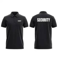 Kaos Polo SHIRT Baju Kerah SECURITY polos custom SATPAM indonesia aman M ANAK KECiL Hitam