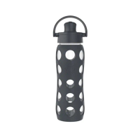【lifefactory】黑色 掀蓋玻璃水瓶650ml(AFCN-650-BK)