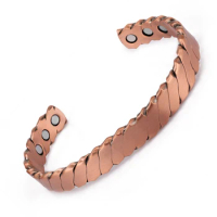Nantii 2021 New 99.95% Pure Copper Bracelet Magnetic Vintage Health Energy Bangles Benefits Adjustable Open Cuff for Women/Men