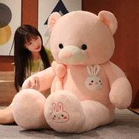 Plush Toy Kawaii Teddy Bear Cute Pink Doll PP Cotton Filled Stuffed Toy