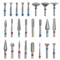1Pc Diamond Nail Drill Bit Milling Cutter For Cuticle Clean Gel Overflow Removal Manicure Pedicure Tool