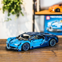 免運- 20086 90056 原樂拼將牌科技系列藍色布加迪威龍Bugatti 相容樂高42083 積木玩具