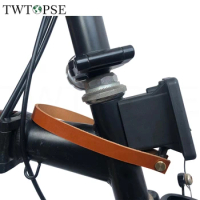 TWTOPSE Bicycle Bike Bag Quick Release Leather Fuze Cowhide Handle For Brompton 3SIXTY Pikes Folding Bicycle Block Leather Pull