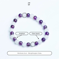 Zupazupazuu Candy Crystal Mix Bracelet - Clear+Amethyst