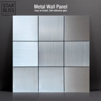 3D metal Mosaic wall panel Self-adhesive 3D Mirror Wall Sticker ceramic tile Vinyl Bathroom Kitchen toilet room TV Wall covering