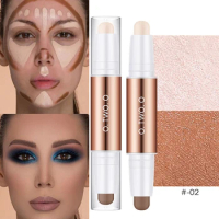Two In on Contour Stick Long Lasting Dark Circles Double Head Contour Concealer Stick Pencil Face Foundation Cosmetic Makeup
