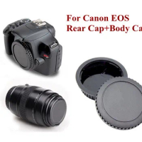 2 in 1 Body Caps + Rear Lens Cap Cover for Canon EOS 650D 700D 60D 70D 7D 6D 5D III 100D DSLR