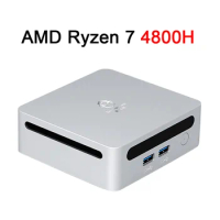 SZBOX S48 AMD Ryzen 7 4800H MINI PC DDR4 3200MHz 16GB 512GB PCIe NVMe SSD WIFI6 BT5.2 Desktop MINI PC Gamer Computer