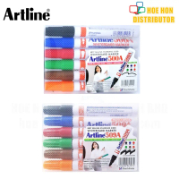 Artline Whiteboard Marker 500A 509A 6pcs Set Erasable Refillable Marking Pen Chisel Point Penanda Pa