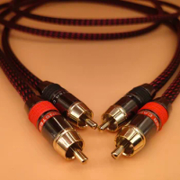 High-quality Hi-Fi monster audiophile grade pure copper double RCA double lotus signal audio cable power amplifier cable