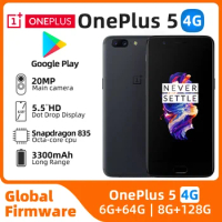 Original Oneplus 5 4G LTE Mobile Phone Snapdragon 835 Octa Core 6GB RAM 64GB ROM 5.5" 20MP 16MP NFC Fingerprint used phone