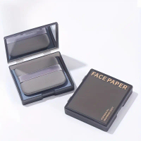 กระดาษดูดซับน้ำมัน, เวอร์ชั่น, สำหรับใบหน้า, ไม่ดูดซับน้ำมัน, แต่งหน้า, พร้อมแป้งฝุ่นและถ่านไม้ไผ่, 