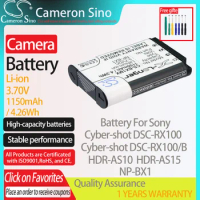 CameronSino Battery for Sony Cyber-shot DSC-RX100 Cyber-shot DSC-RX100/B HDR-AS10 fits Sony NP-BX1 Digital camera Batteries