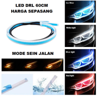 Lampu Alis LED Tempel DRL Mobil Motor 1 Mode car