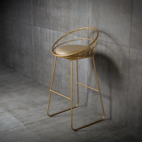 Nordic golden bar chair bar stool creative net red iron bar stool front desk leisure bar chair