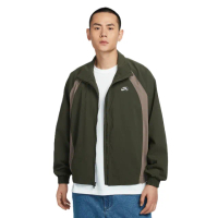 【NIKE 耐吉】AS U NK SB FZ WVN JKT 男款 滑板 夾克外套 休閒 拉鍊外套 綠色(HJ2911-355 ∞)