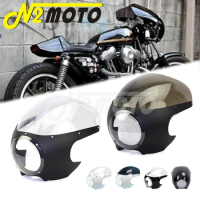 5 3/4" Headlamp 39mm Fork Motorcycle Fairing Front Masks For Harley Sportster Cafe Racer Drag Racing 5.75" Headlight Fairing