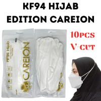CIABBI MASKER KF94 KF 94 HIJAB HEADLOOP HEAD LOOP 4PLY 4 PLY ISI 10 PCS CAREION 3D MASK WARNA HITAM 