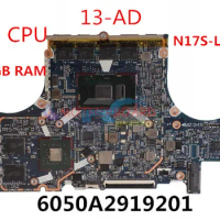 FOR HP 13-AD Laptop Motherboard W/ I7-7500U CPU N17S-LG-A1 GPU 8GB RAM 926318-601 926318-501 926318-001 6050A2919201