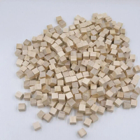 300 cái Chắc chắn và chắc chắn Vật liệu gỗ thông Khối gỗ Hình vuông Màu gỗ Khối Gỗ Thủ Công chưa hoà