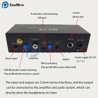 Digital Karaoke Reverberator Bluetooth 5.0 AUX Microphone MIC Reverb Effect Coaxial Decoder Audio Am