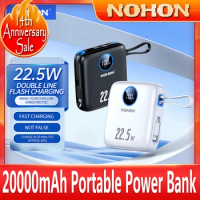 NOHON Power Bank Fast Charging Portable Charger For iPhone 14 13 Mini Xiaomi 12 Pro Huawei Ultra External Battery Mini Powerbank