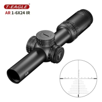 T Eagle AR1-6x24IR Tactical Rifle Scope Wide Angle Airsoft Riflescope Hunting Optics Shooting Airgun Sight Red Green Cross