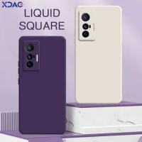 Square Liquid Silicone Case for VIVO X70 Pro Plus 5G Camera Protective 360 Shockproof Soft Phone Cover VIVOX70 X70Pro Funda Bags