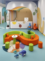 S形創意沙發異形辦公休息區幼兒園培訓機構接待洽談沙發茶幾組合 沙發/l型沙發/沙發床/雙人沙發/單人沙發/懶人沙發/貓抓皮沙發/三人沙發/沙發椅/小沙發/組合沙發/辦公沙發