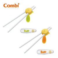 Combi 學習筷子組含盒(橘/綠)-橘