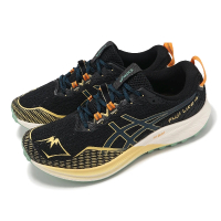 asics 亞瑟士 越野跑鞋 Fuji Lite 4 男鞋 黑 橘 緩衝 針織 抓地 運動鞋 亞瑟士(1011B698002)