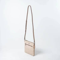 Tas COACH MONOGRAM IVORY WHITE TAUPE ZIP SLING BAG 100% ORIGINAL 20X3X19CM