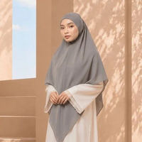 Khimar Bandana - Hijab Syari- Zeya Khiban by Fasa Hijab Grey
