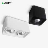 [DBF]Square COB LED Dimmable Downlights 10W 12W 20W 24W Surface Mounted LED Ceiling Lamps Spot Light LED Downlights AC85V-265V