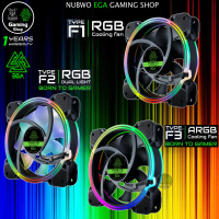 [COD]  GAMING NUBWO EGA TYPE F1 / TYPE F2 / TYPE F3  FAN 12CM RGB พัดลมเคส  พัดลมเคสเกมส์มิ่ง สีสันส