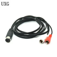 1PCS 5-Pin DIN Male MIDI Cable to 2 Dual RCA Male Plug Audio Cable For Naim, Quad Stereo Systems 5 Pin DIN Male Plug Newest
