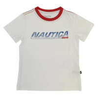 【NAUTICA KIDS】男童 白底紅領繡字T恤6-16歲(Nautica kids T恤)