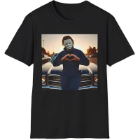 Áo Sơ Mi Nam Tay Trái Trái Halloween, Michael Meyers, Áo Sơ Mi Phim Kinh Dị Phong Cách Cổ Điển Áo Th