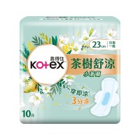 Kotex 靠得住 茶樹舒涼小蒼蘭棉(涼感衛生棉)x7包/箱購 23cm/28cm
